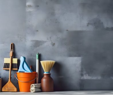 cleaning-home-tools-background-with-large-copy-space